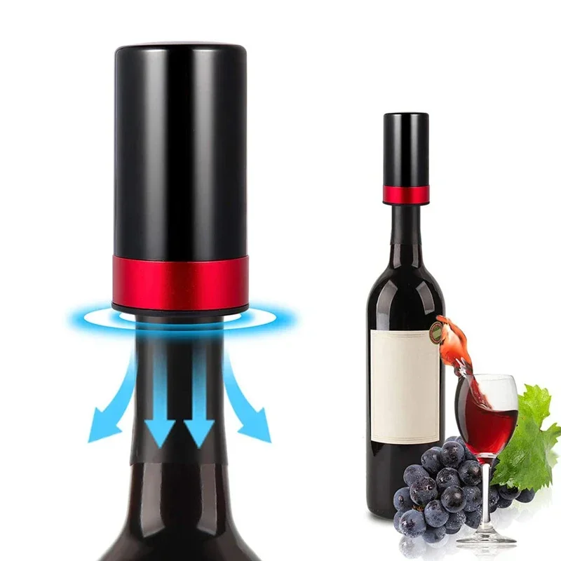 

Electric Vacuum Wine Bottle Stopper Pump Preservation Tools Reusable Automatic Keep Fresh Wine Stopper Kitchen Accessories Cork