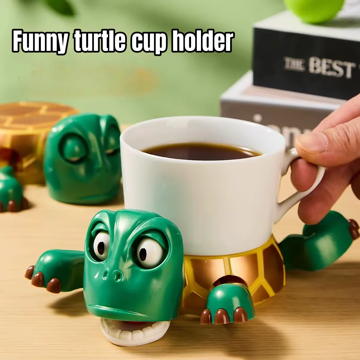 Bizarre Turtle Coaster, Creative 3D Printed Panic Turtle Coaster, Office Decoration Coffee and Tea Cup Mat, Home Decoration