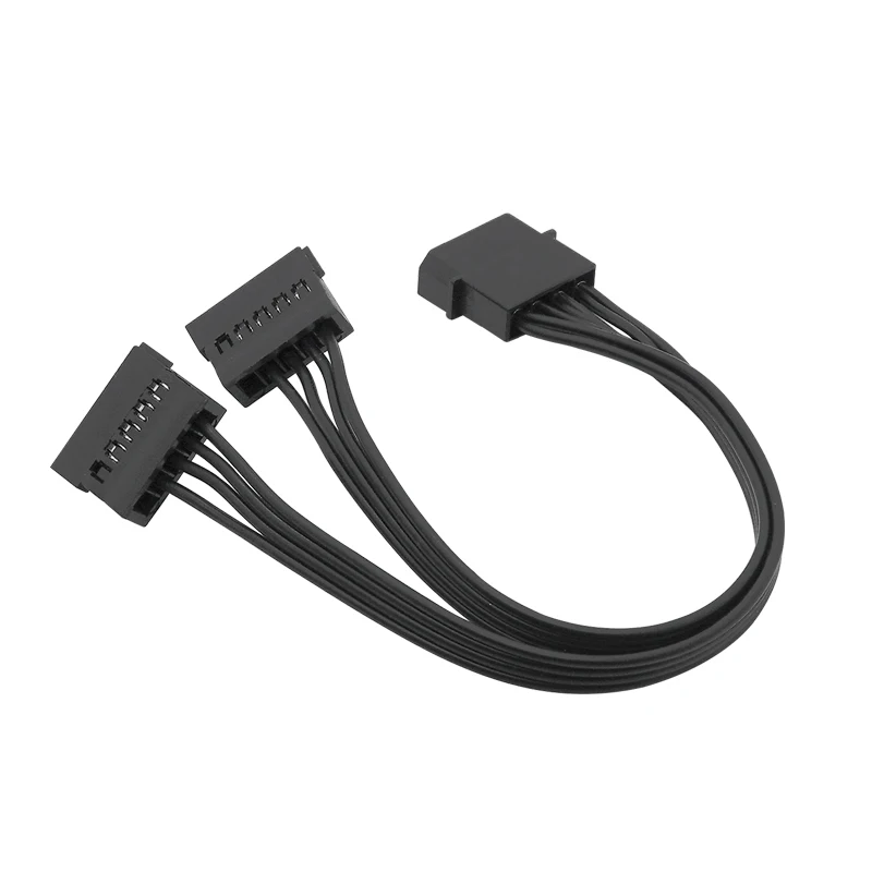 Molex IDE 1 to 1  2,4 Pin Male To 15 Pin Female SATA Power Converter Adapter Cable Hard Drive HDD SSD Power Extension Cable 22cm