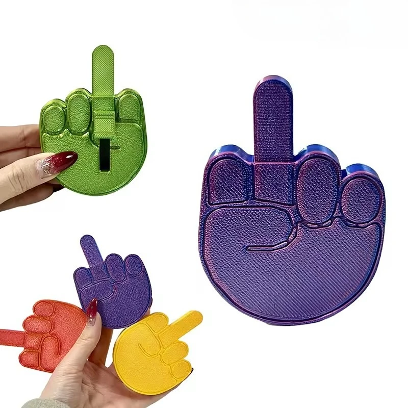 3D Printed Pop Up Middle Finger Desk Decor Funny Prank Gift For Adults Stress Reliever Novelty Home Decor