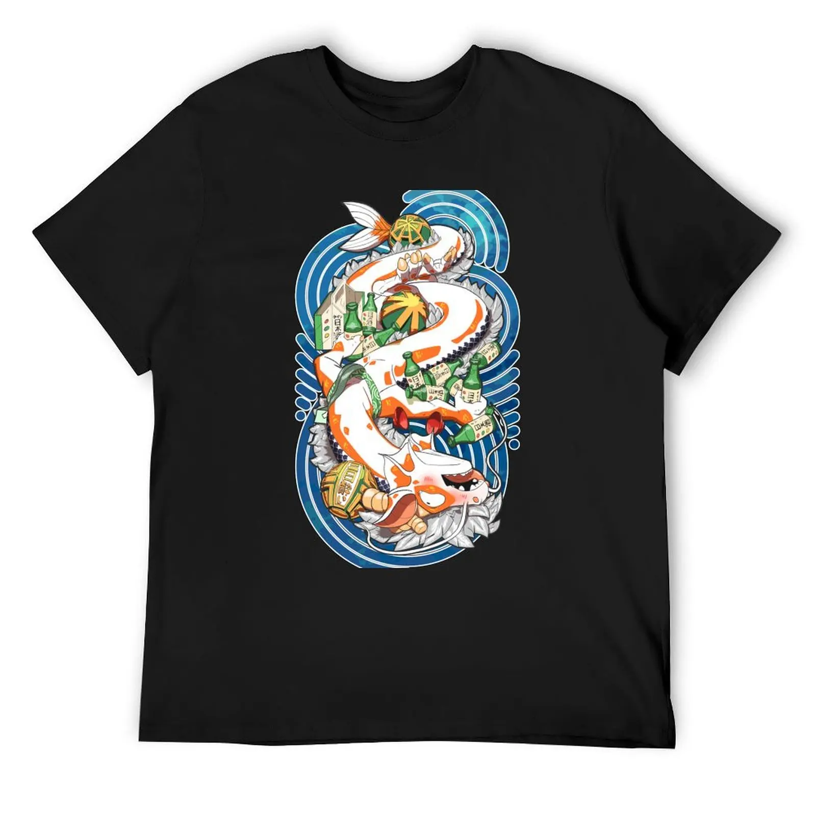 Drunk Hi-Asagi koi dragon [2024 edition] T-Shirt anime plus size clothes kawaii clothes tees men clothing