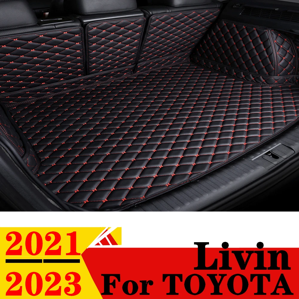 Car Trunk Mat For Toyota Livin 2023 2022 2021 Rear Cargo Cover Carpet Liner Tail Interior Vehicles Auto Parts Boot Luggage Pad