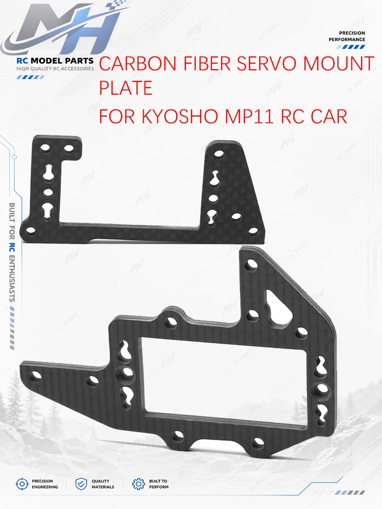 1Pc Carbon Fiber Servo Mount Plate TO-266-MP11 for Kyosho MP11 ST/TH RC Car (Type A/B)
