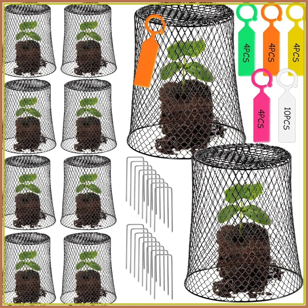 

10 Pcs 11x11in Metal Garden Cloches for Plant Protection, Heavy Duty Chicken Wire Covers
