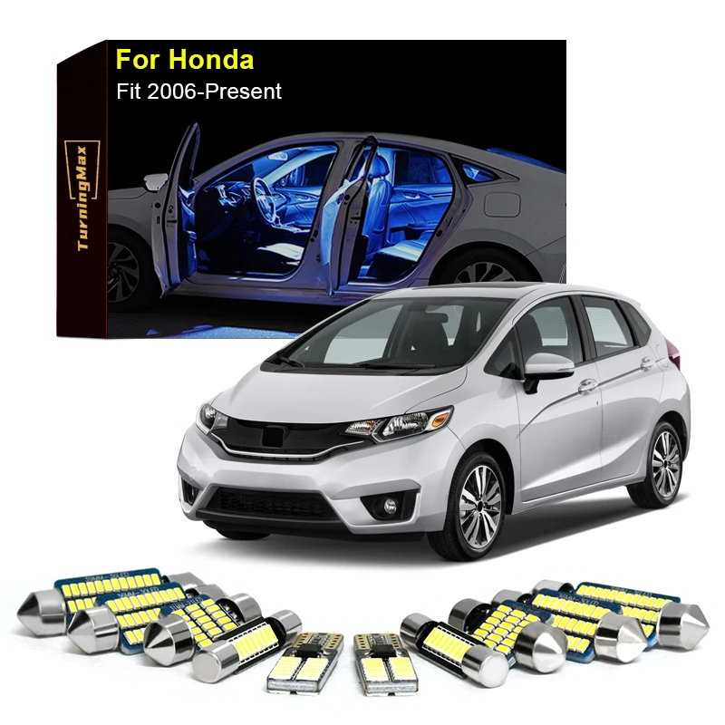 

Canbus Interior Lighting LED Bulbs Kit Package For Honda Fit 2006-Now Map Dome Trunk Reading Lights Indoor Lamps Car Accessories