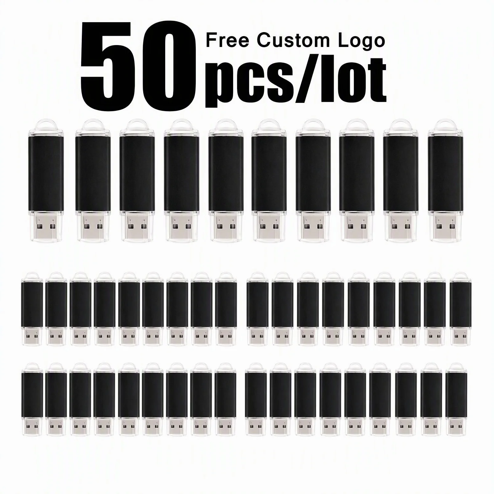 50pcs/lot Free Custom Logo Metal Pendrive 2gb 1gb Business Gifts USB 2.0 Flash Drive 128mb 512mb 4gb Memory Stick Publicity