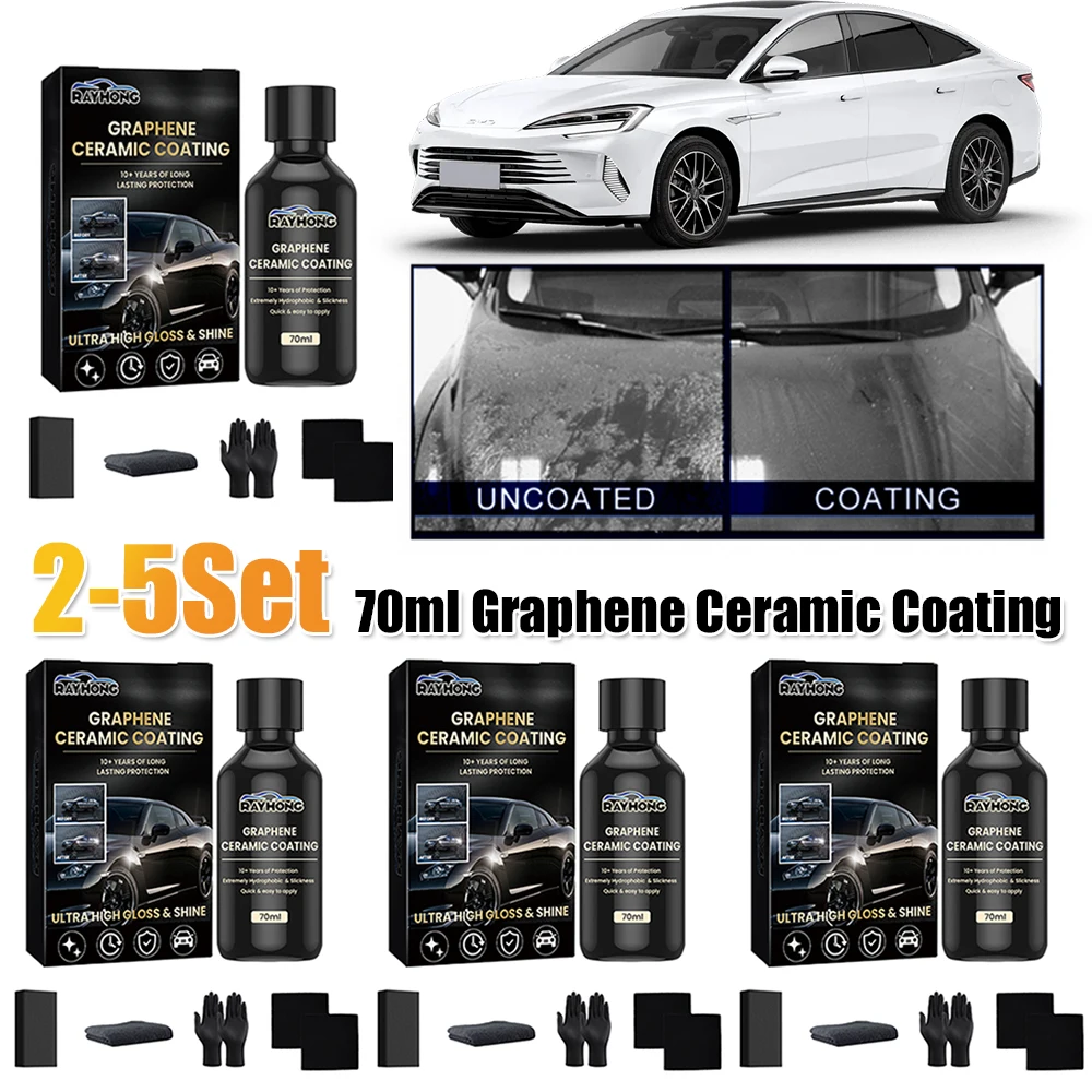 70ml Graphene Ceramic Coating UV Glow Nano Ceramic Coating Graphene Car Paint Care Anti Scratch Graphene Glass Plated Car Polish
