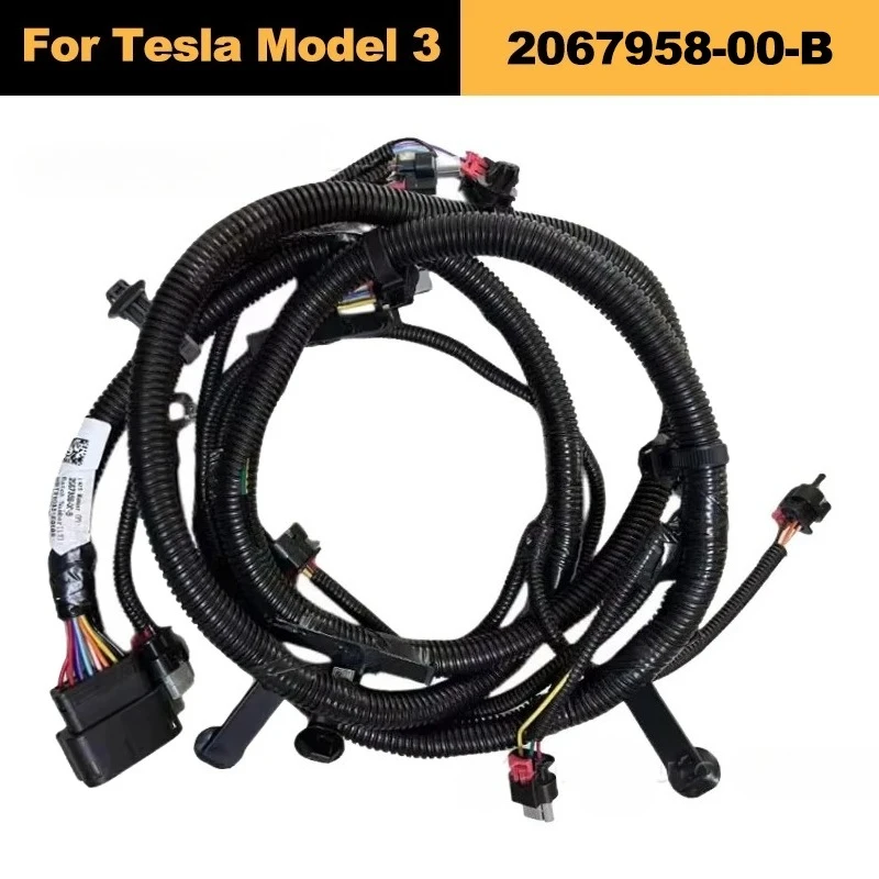 

For Tesla Model 3 2017-2023 Car Front Bumper Reversing Radar Wiring Harness Belt Fog Lamp Interface Sensor Harness 2067958-00-B