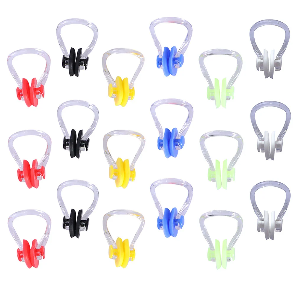 20 Pcs Swimming Silicone Nose Clip for Protection Clamp Pool Accessories Outdoor Silica Gel