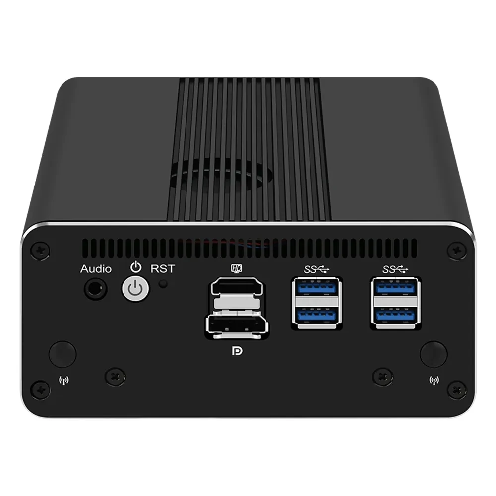 Micro apparecchio firewall, mini PC, VPN, PC router, Intel i5 1250P 1235U 1215U 8505 AES-NI, 4 x 2,5 GbE I226-V, console, 2 * HDMI DP
