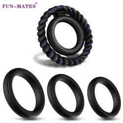 4pcs Male Penis Ring Silicone Cock Rings Lock Delay Ejaculation Reusable Scrotal Binding Ball Stretcher Cockring Sex Toy For Men