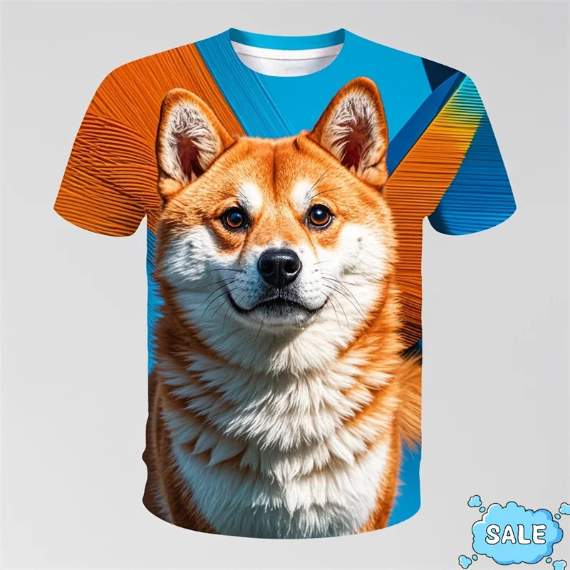 New Harajuku 3D Cute Doge Cheems Print T Shirt Shiba Inu Graphic T-Shirts Unisex Funny Streetwear T-shirts Fashion Mens Clothing