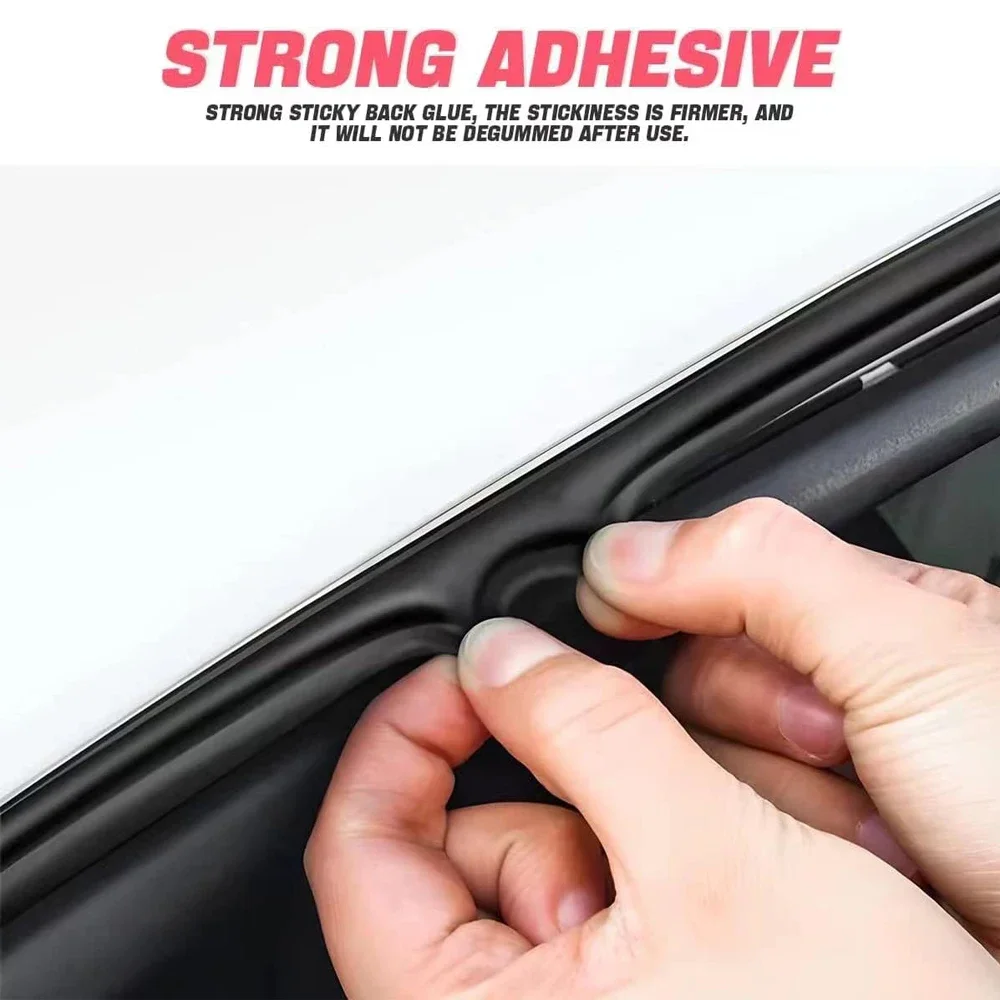 Car Door Seal Strips Sticker Weatherstrip Rubber B Shape Door Seals Sound Insulation Auto Door Sealant Automobiles Accessories