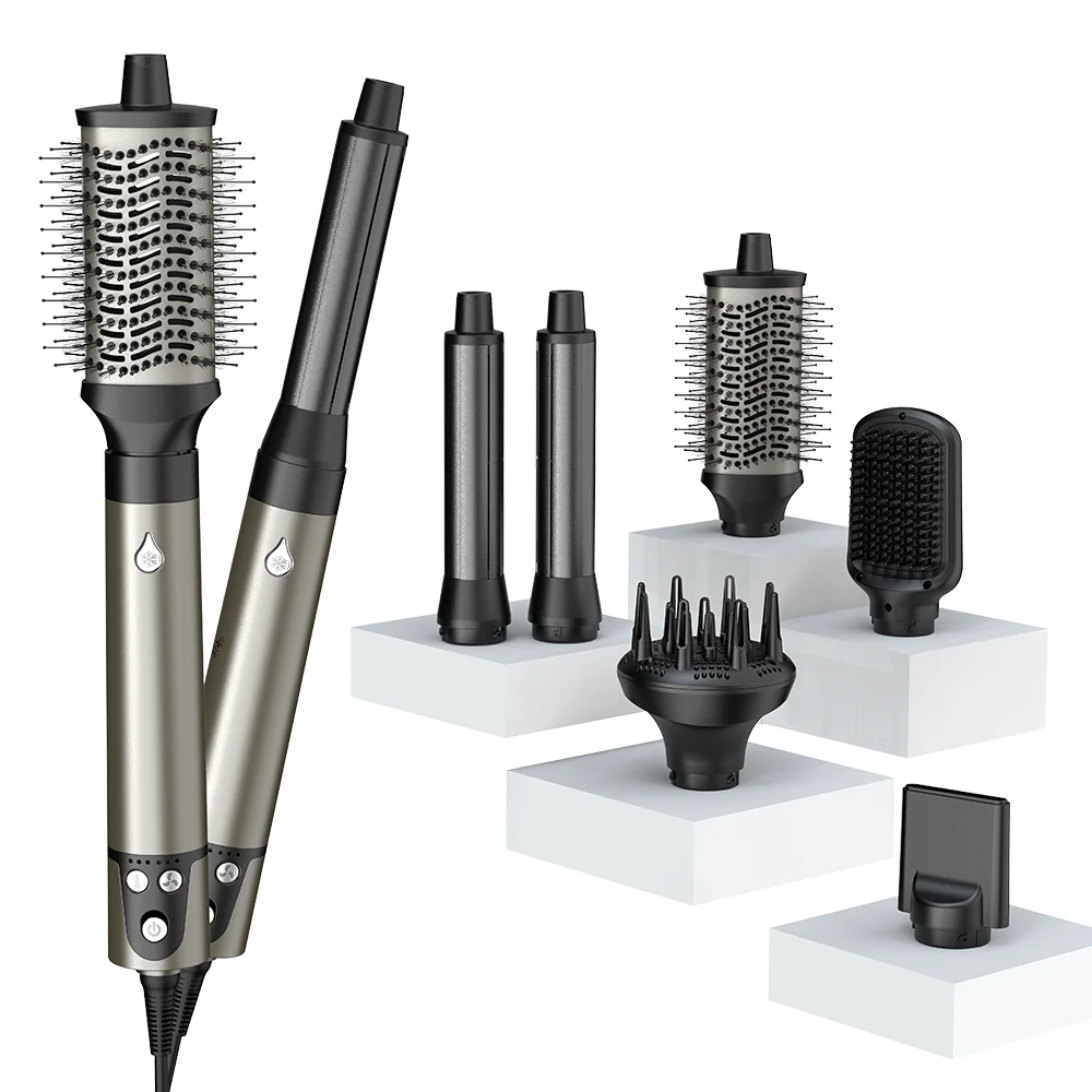 

Профессиональный высокоскоростной фен, 110000 об/мин, щетка для быстрого выпрямления и завивки волос, многофункциональный стайлер