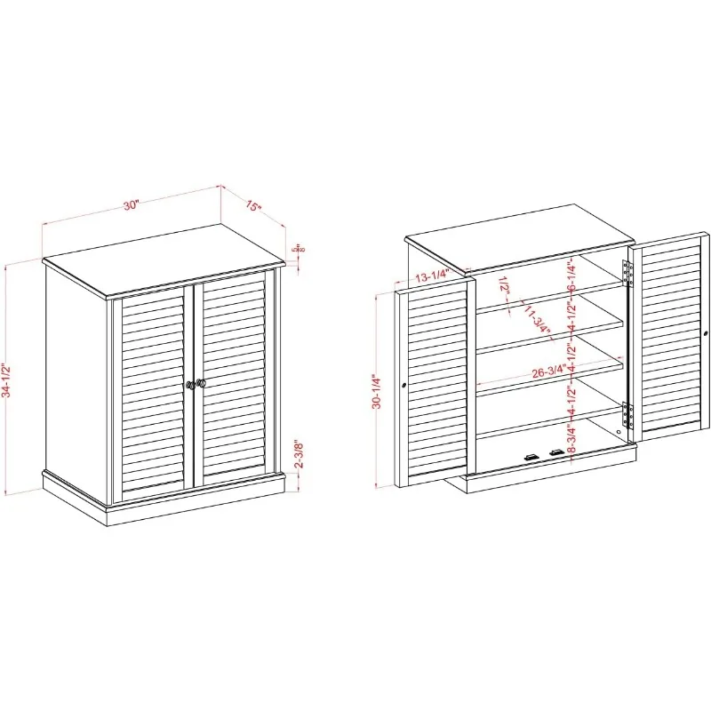 Armoire à chaussures fermée à 5 étagères, pour expresso