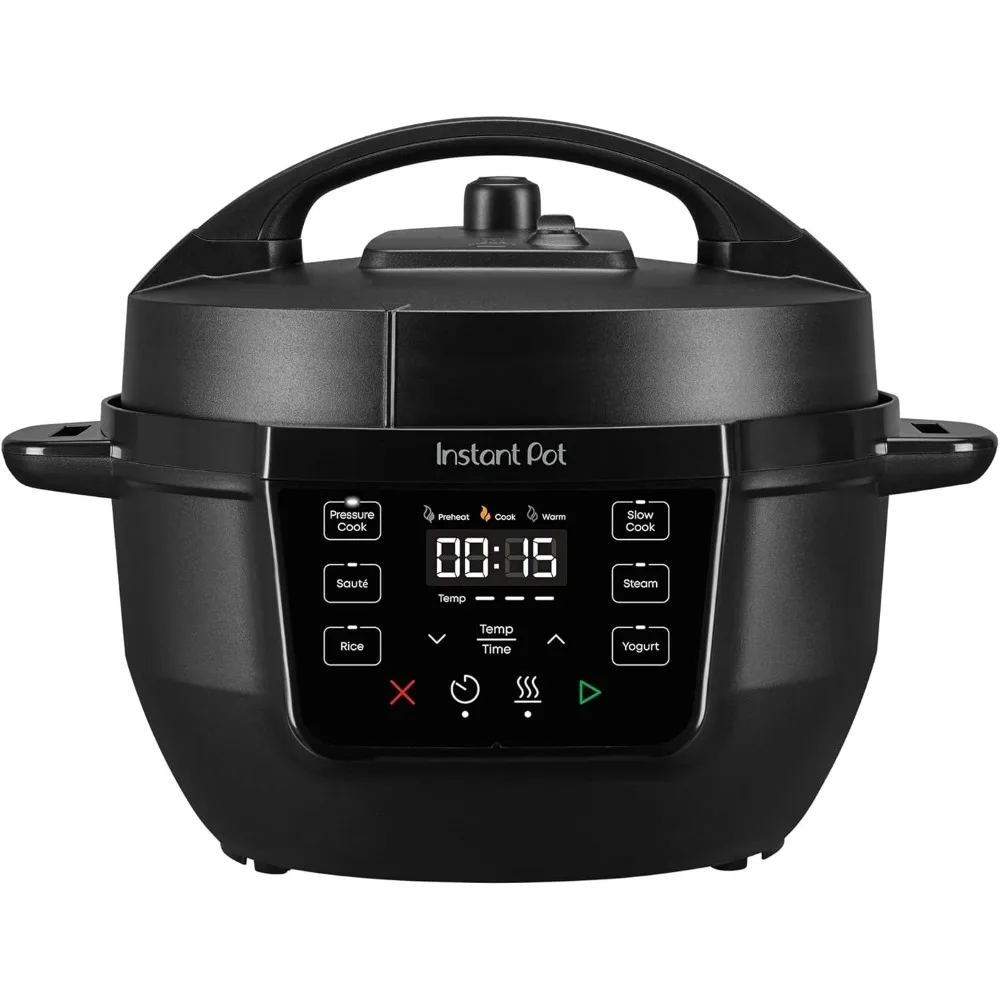 

Instant Pot 4QT RIO Mini Мультиварка-скороварка 7-в-1 Медленноварка Соте Паровая рисоварка, йогурт и подогреватель, черный, 4 литра