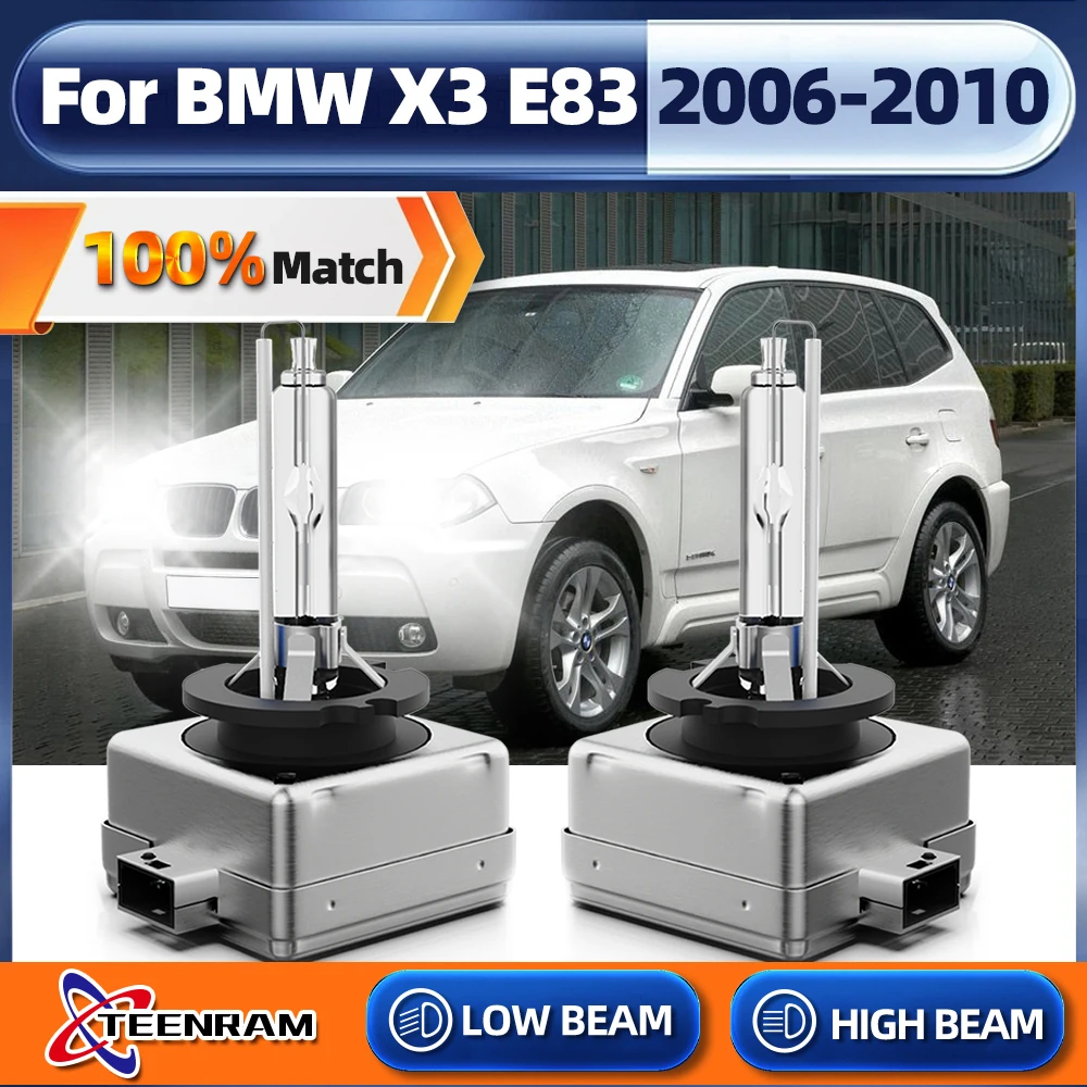 2PCS 12V 35W HID Bulb CBI HID Xenon Headlight D1S Xenon Lamp Light 6000K Cold White For BMW X3 E83 2006 2007 2008 2009 2010