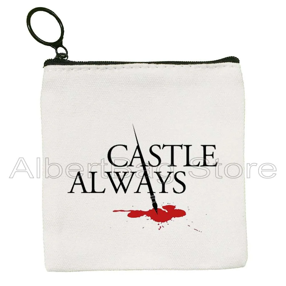 Castle Always Words Kate Beckett 41319 Keep Calm and Trust Kate Fashion TV Show Gift Canvas Coin Purse Key Case Bag Wallet Pouch