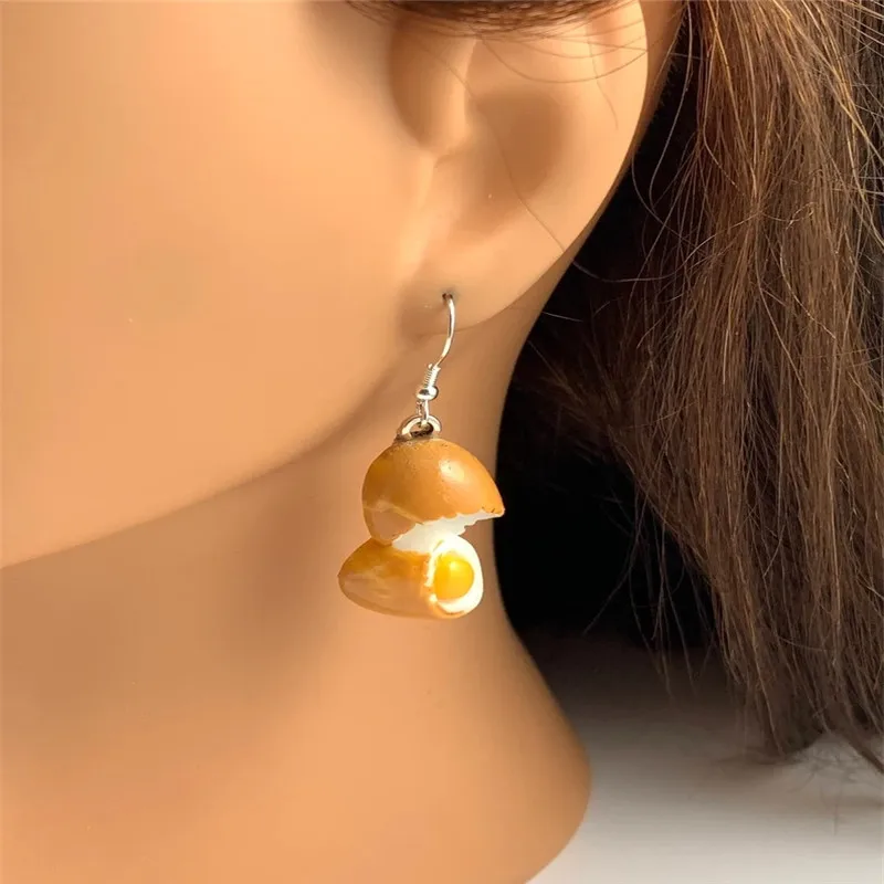 Cracked Egg Earrings, Boiled Egg, Food Earrings, Novelty Earrings, Weird Earrings, Unique Earrings, Fun, Earrings