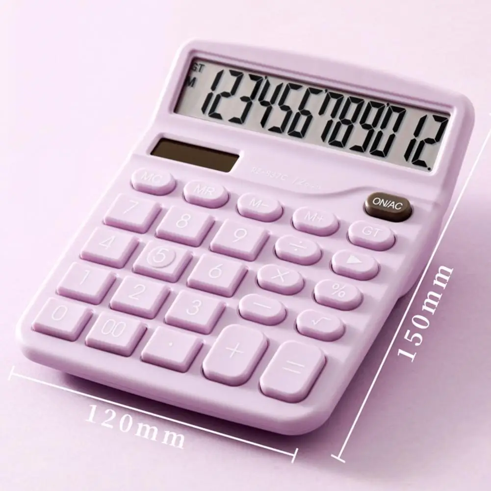 Calculatrice électronique 12 chiffres grand écran, outil clairement fonctionnel, grand écran, fournitures scolaires