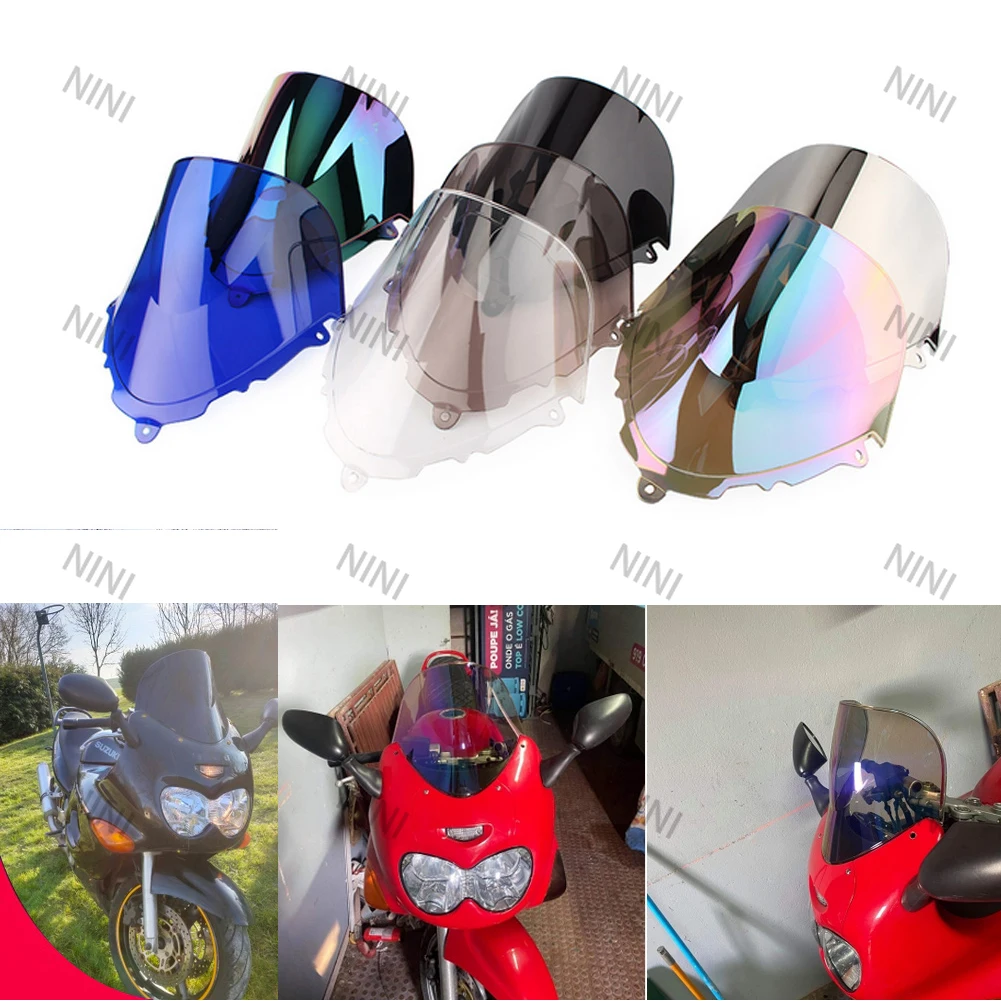 

Motorcycle For Suzuki Katana GSX600F GSX750F GSX 600 750 F 1998-2008 07 Double Bubble Windshield Deflector Protector Wind Screen
