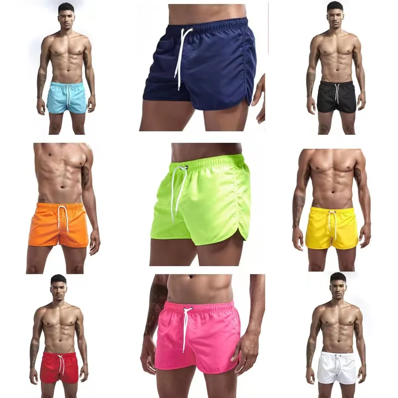 Men's Shorts Summer Swim Gym Pants Quick Drying Swimming Homme Surf Ventilate Drawstring Fashion Casual Daily Printed 4F