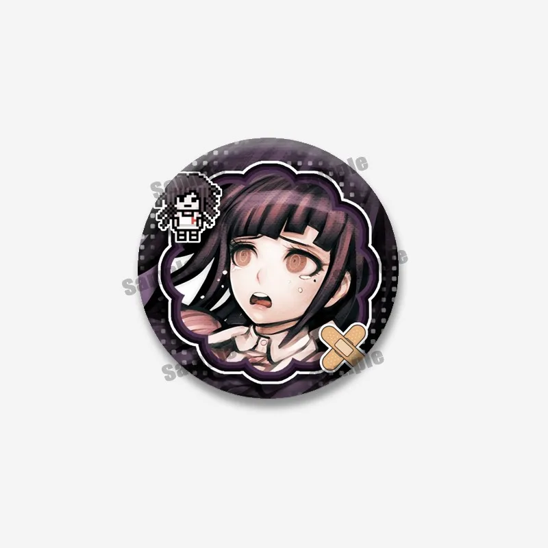 Anime-Spiel Danganronpa Runde Broschen Naegi Makoto Kirigiri Kyoko Maizono Sayaka Cartoon-Abzeichen Taschen-Jeans-Anstecknadeln Schmuckgeschenk – Detail 3