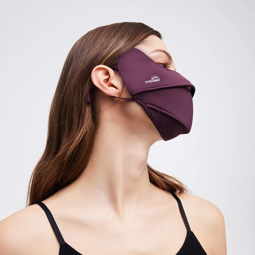 OhSunny Super Anti-UV-Sonnenmasken, neue atmungsaktive Sonnenschutz-Gesichtsabdeckung für den Sommer, Nasenmund, beide Öffnungen mit kühlendem Futter