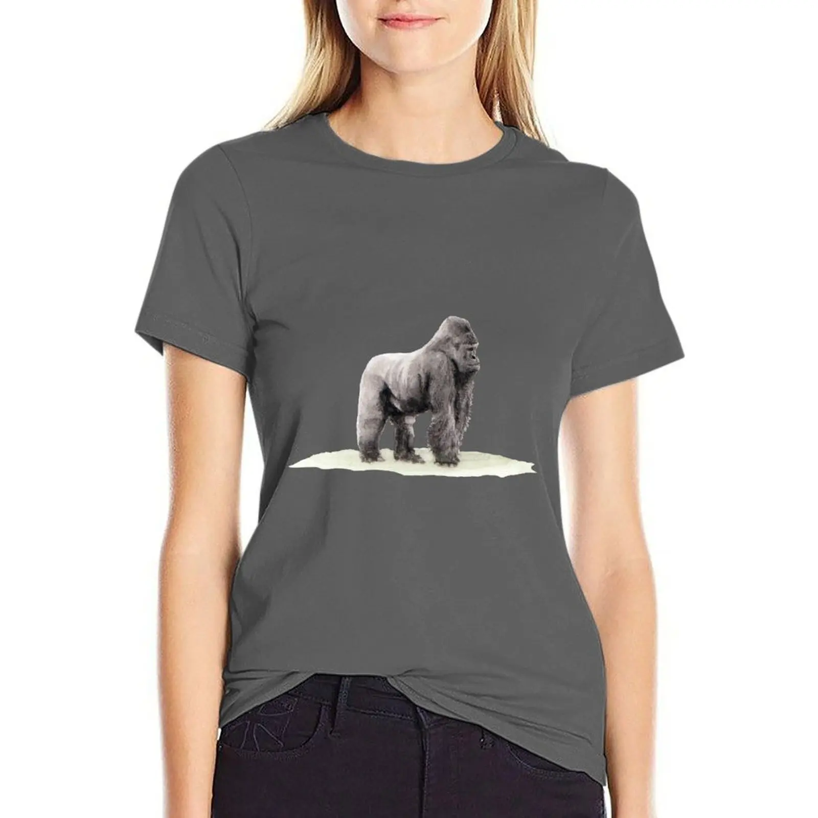 Silverback Gorilla T-shirt aesthetic clothes summer top lady clothes womans clothing