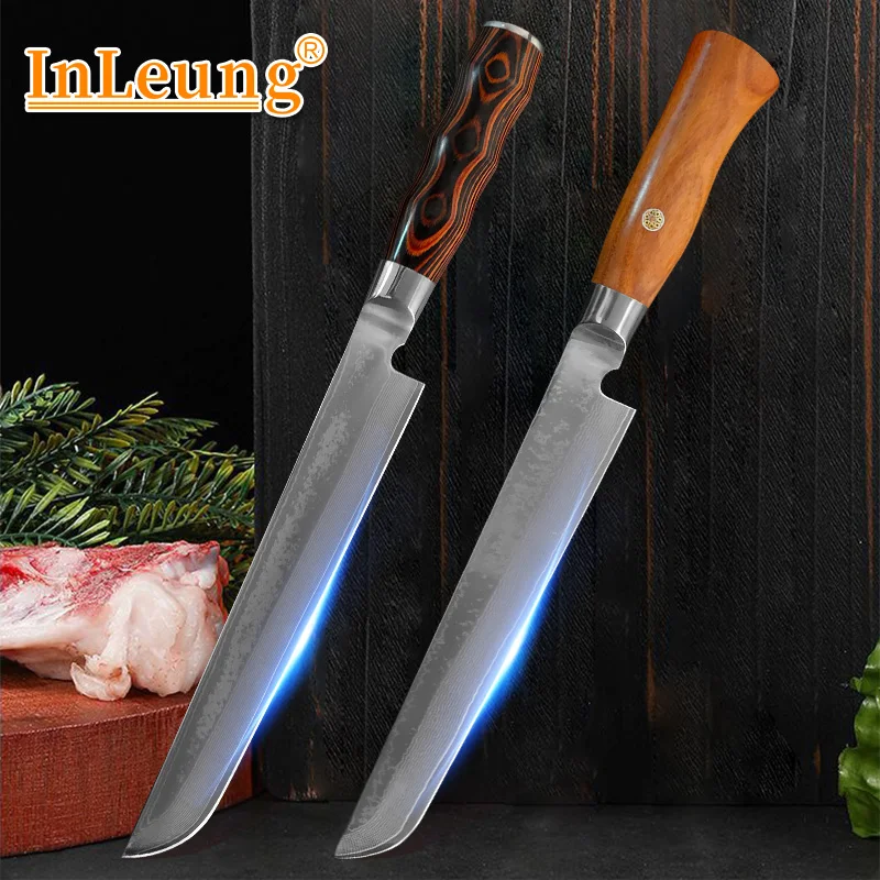 Japanese Kitchen Knives VG10 Damascus Steel Sashime Knife Sharp Slicing Cleaver Fish Kitchen Knives Wood Handle Boning Knife