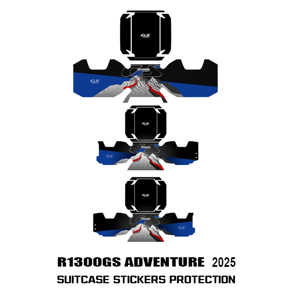 

For R 1300 GS Adventure 2024- Suitcase Stickers Protection Kit Decals Triple Black Option 719 R1300GSA Accessories