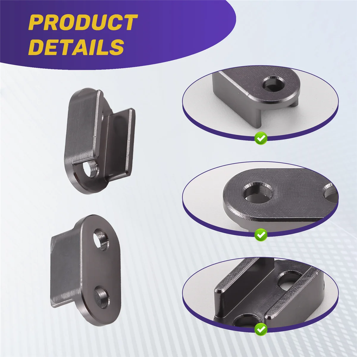 A03V for WPL D12 B14 B24 B16 B36 RC Truck Car Upgrade Parts Shock Absorber Leaf Springs Fixed Seat Mounting Bracket,Titanium