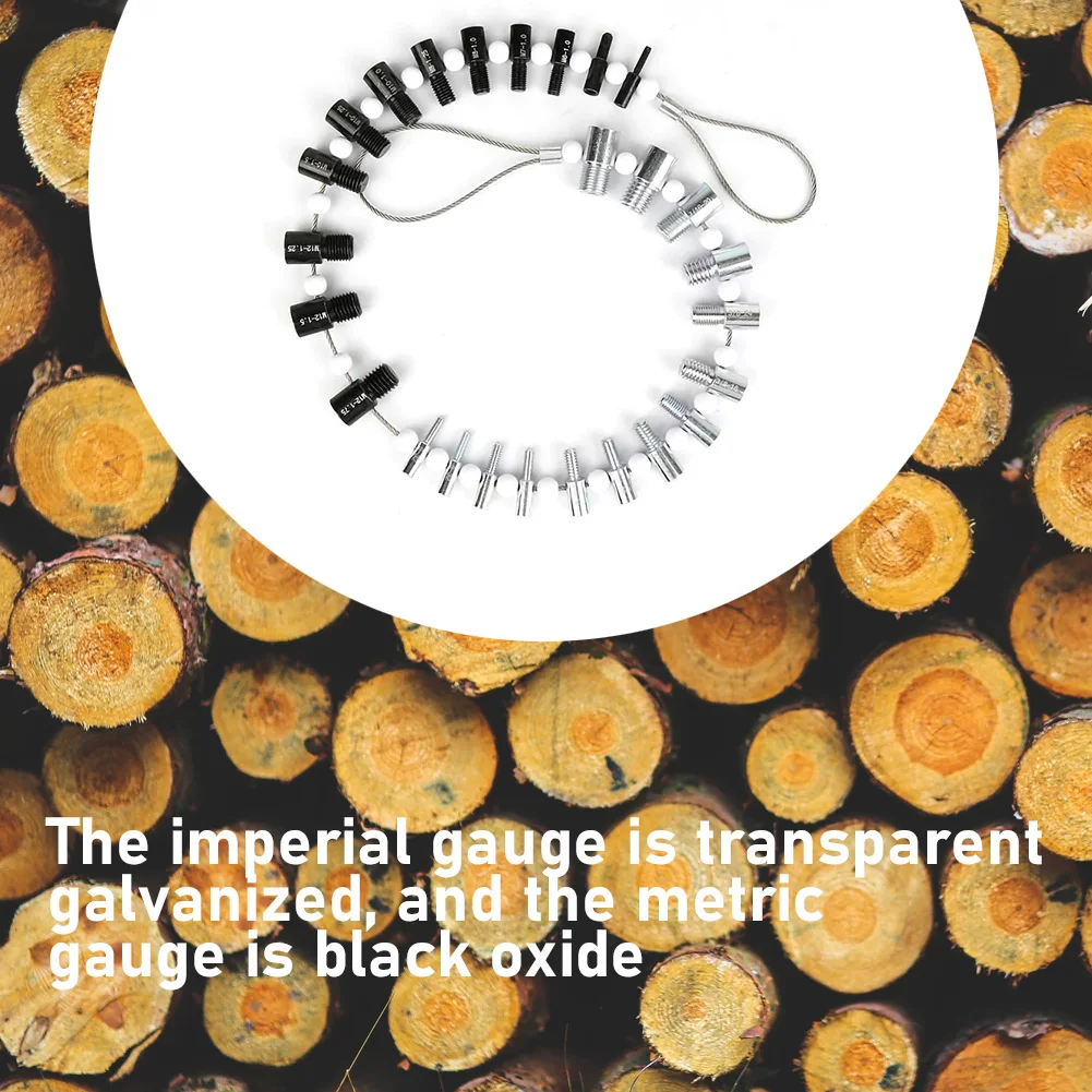 แบบพกพาเครื่องทดสอบเกลียว Bolt NUT สกรู Imperial เมตริก Bolt NUT สกรูด้ายตรวจสอบ Checker 26 ชาย/หญิงขนาด Gauge