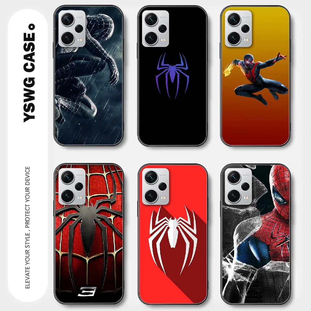 Peter Parker Hero For Xiaomi Redmi Note 8 9 10 11 12 13 C Pro Plus K70 Phone Case Cover Black