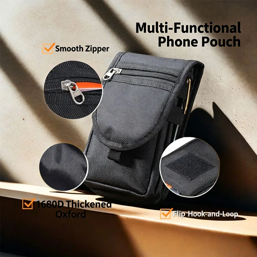 Mobile Phone Bag Casual Waist Bag Pen Insertion Bag Flip Top Mobile Phone Waist Hanging Bag Waist Bag Mobile Phone
