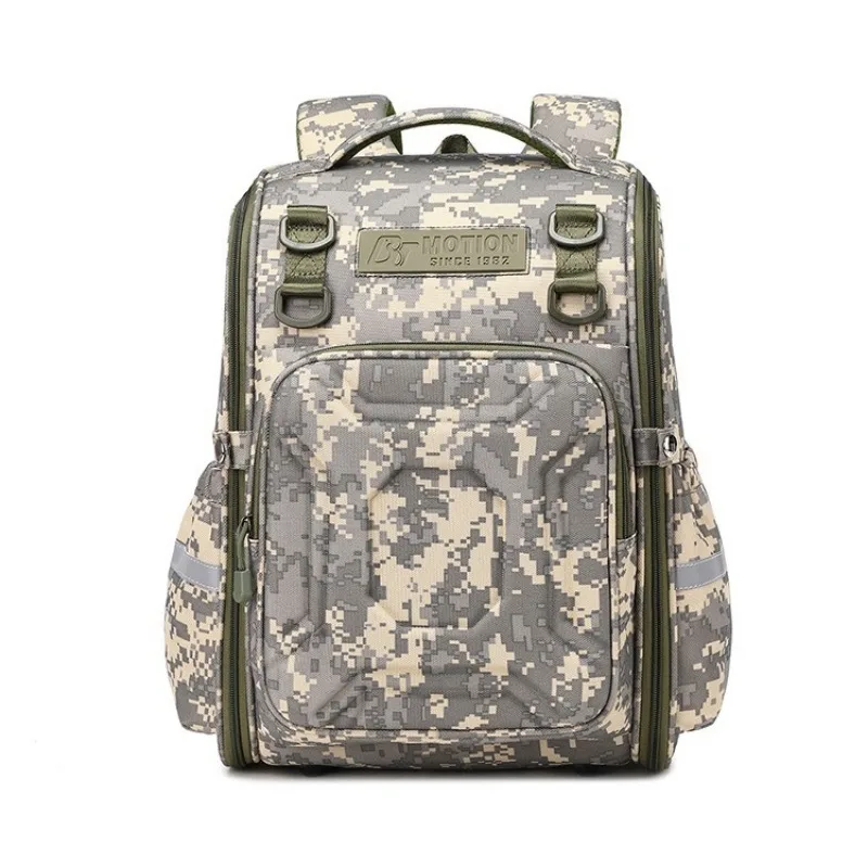 Trendy Camouflage Kid Rucksack Primary Student Schoolbag Boy Satchels Large Capacity Book Bag Waterproof Durable School Backpack