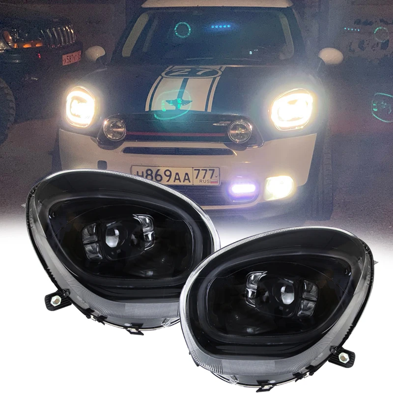

LED lens daytime running light with halo applicable to Mini R60 headlight