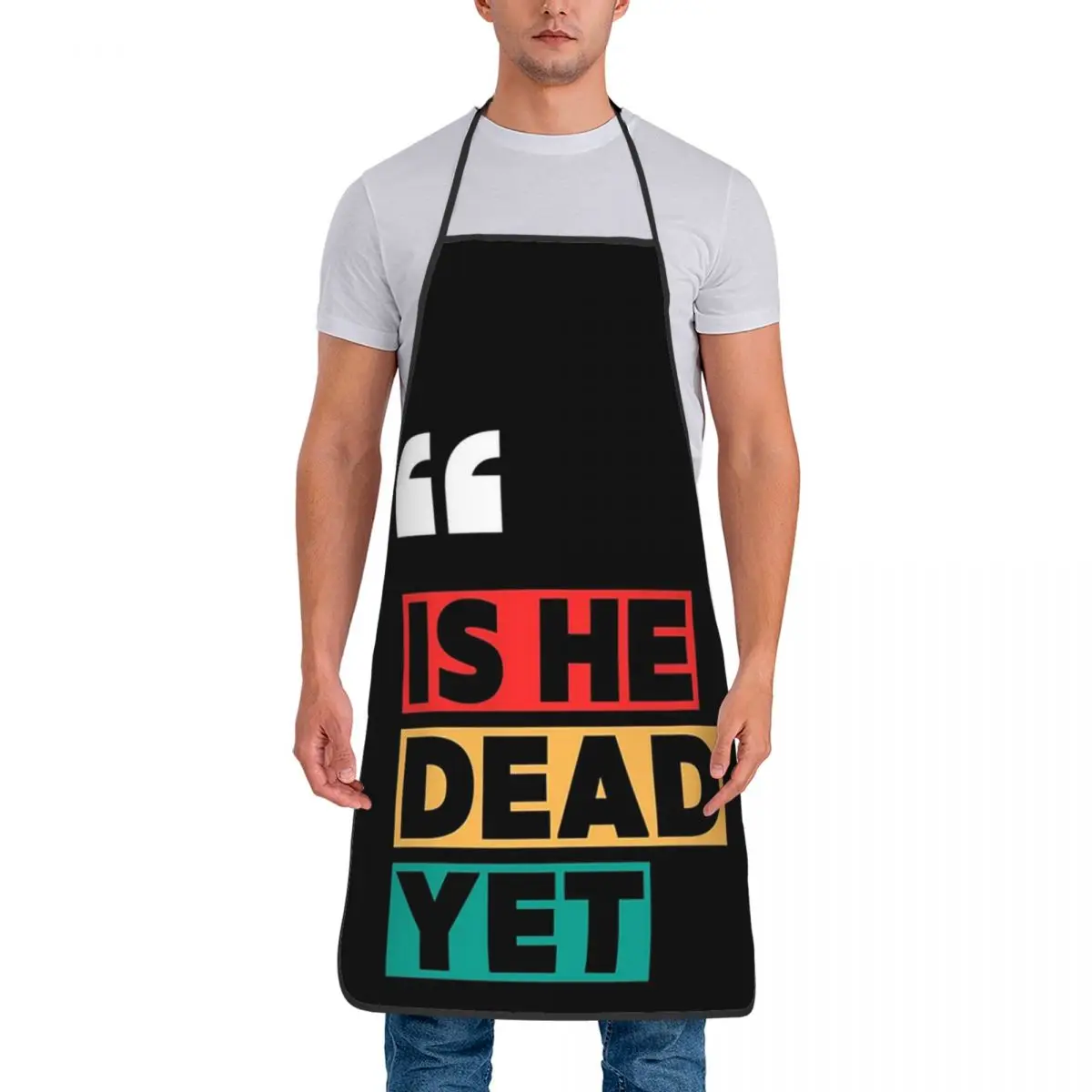 هل هو ميت بعد مآزر الشيف الطبخ المطبخ Tablier أكمام مريلة تنظيف المطبخ بينافور للنساء الرجال اللوحة #2
