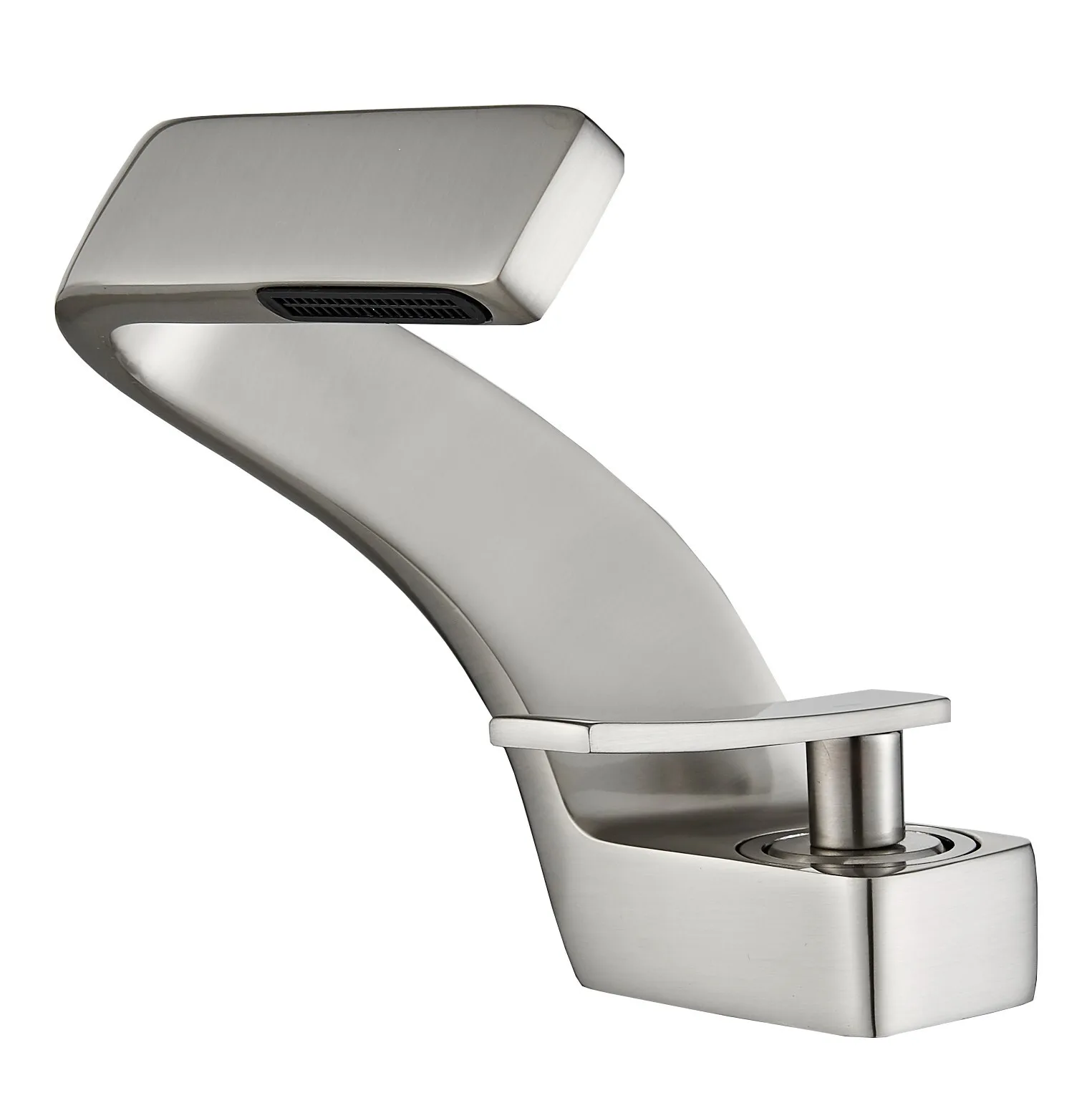 

Brushed Nickel Bathroom Basin Sink Faucet Waterfall Single Hole Lavatory Faucet