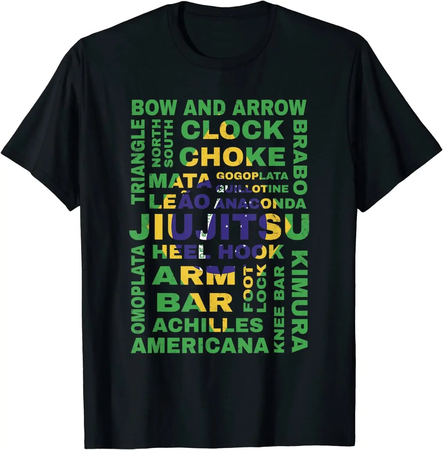 Brazilian Jiu Jitsu Techniques Guide Brazil Flag T-Shirt 100% Cotton O-Neck Short Sleeve Summer Casual Mens T-shirt Streetwear