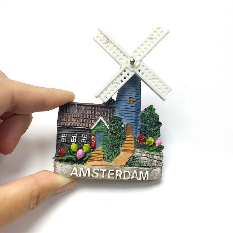 

Amsterdam, Netherlands Creative Travel Souvenirs Cultural and Creative Refrigerator Magnets Home Magnetic Decoration Souvenirs