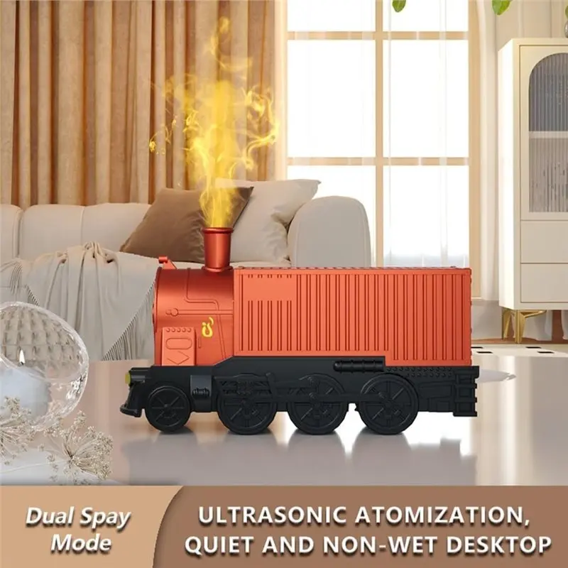 A84G-Cool Mist Humidifier 300Ml Train Essential Oil Diffuser Aromatherapy With Remote Control