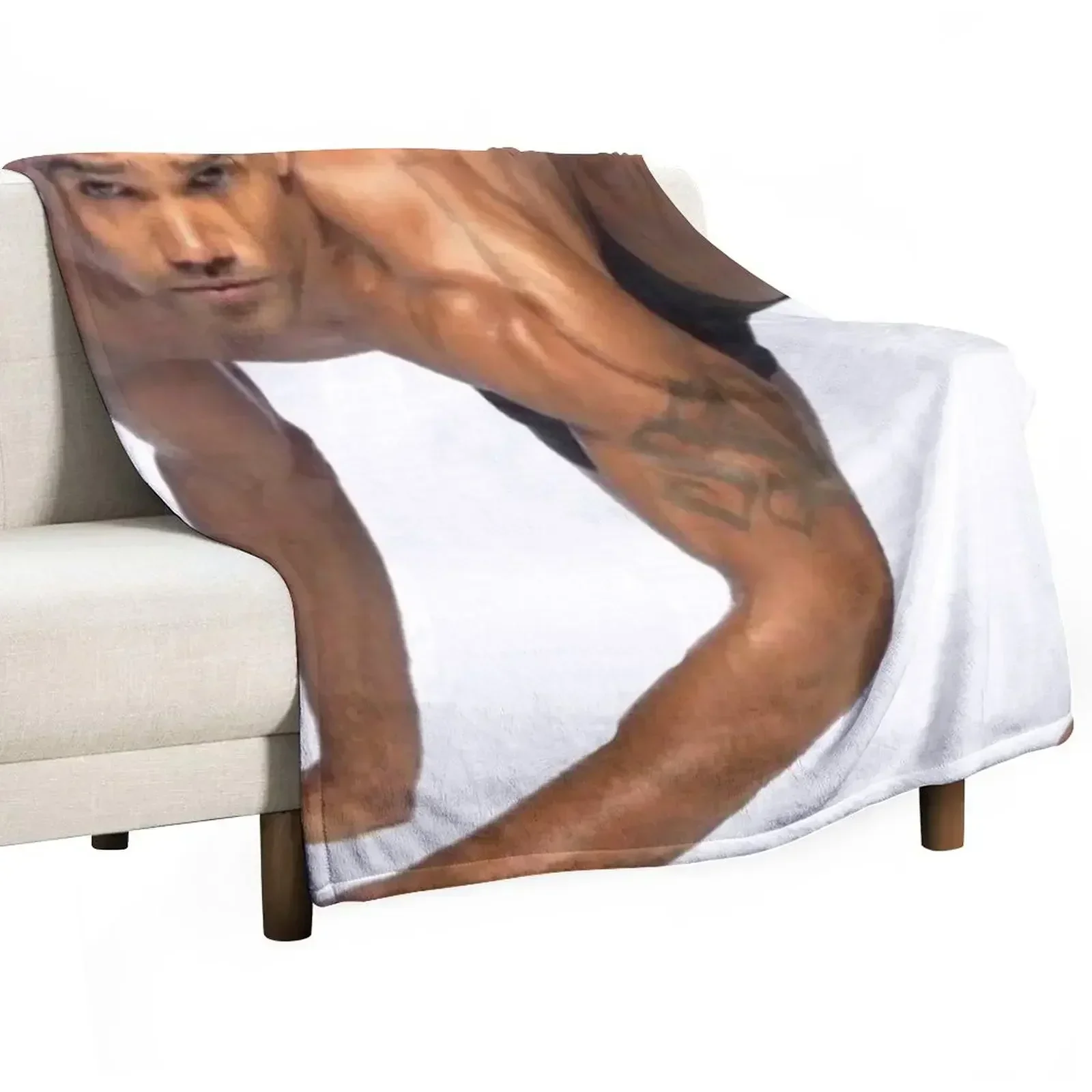 

Shemar Moore Throw Blanket Compact Warm Blanket for Car Road Trip