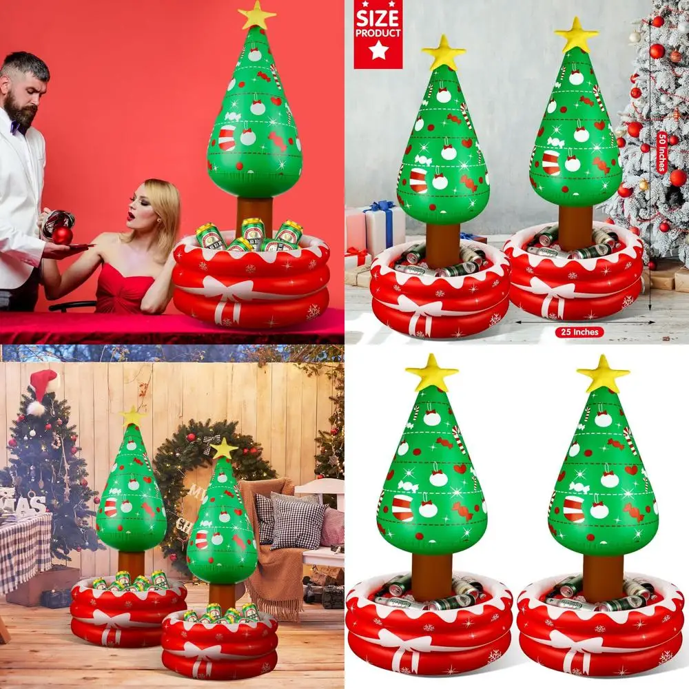 

July Christmas Outdoor Inflatable Tree with Cooler for Summer Parties