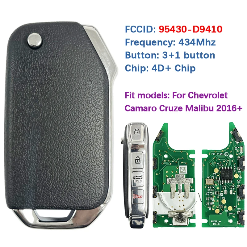 CN051265 Aftermarket Flip Remote Key Fob 4D Chip 433Mhz FCC TQ8-RKE-4F42 95430-D9410 For KIA Sportage 2021-2022