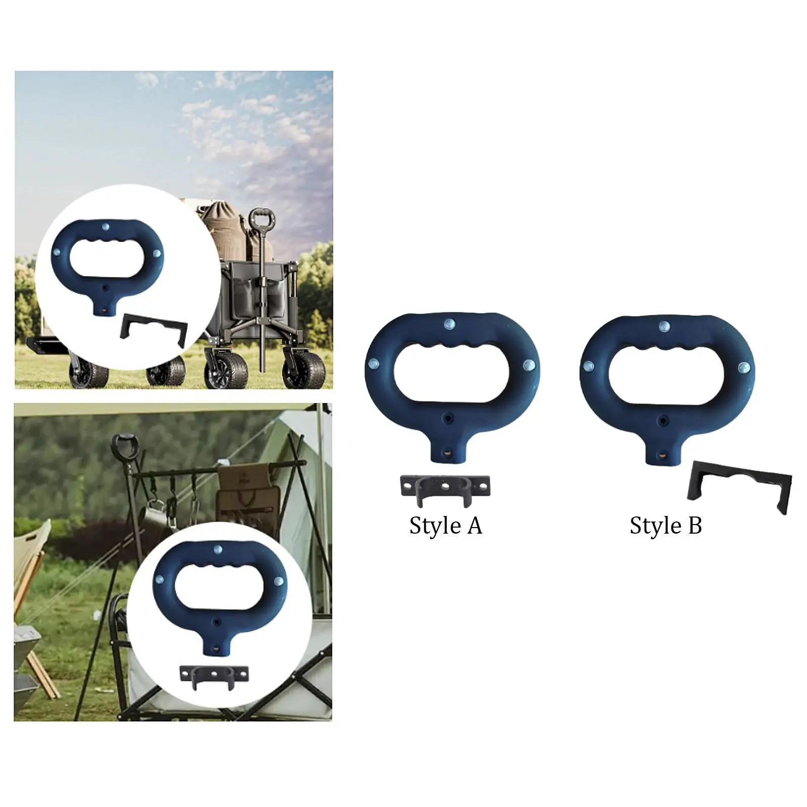 เปลี่ยนรถเข็น Wagon PUSH Handle อุปกรณ์เสริมเปลี่ยนสําหรับ Garden รถเข็นมัลติฟังก์ชั่น 6x5 นิ้วรถบรรทุก Handle