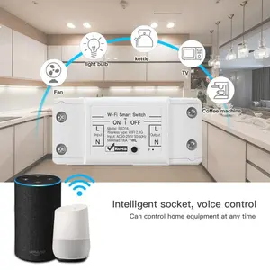 Sakelar Pintar WiFi 16A Sakelar Kontrol Nirkabel Rumah Pintar Pemutus Relai Kontrol Suara Jarak Jauh Mendukung Alexa Google Home Ewelink 10 sakelar wifi geng 5 penjualan terbaik - №
