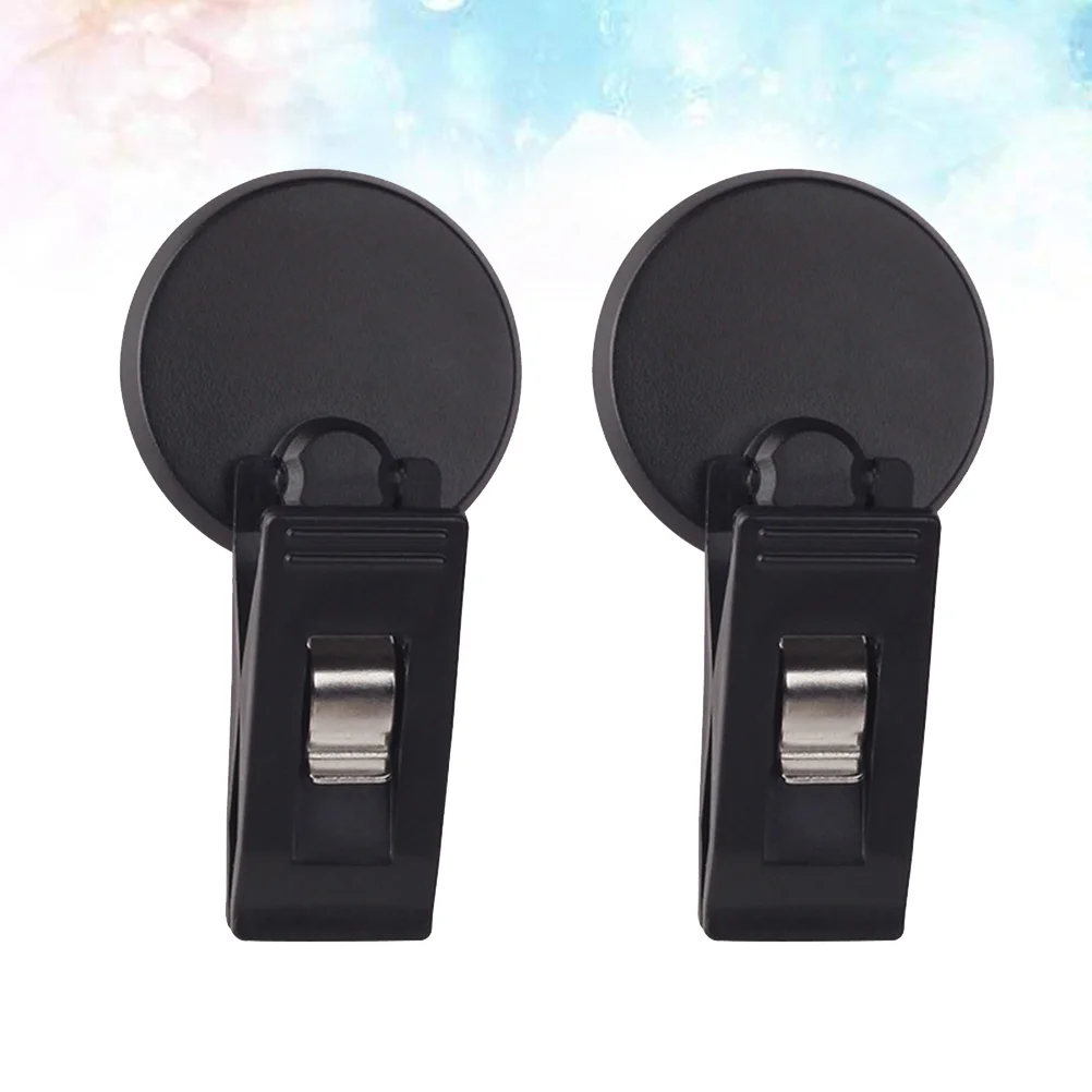 2Pcs Vehicle-mounted Access Control Holder Multi-function Clip Convenient Bill Holder Black ticket folder