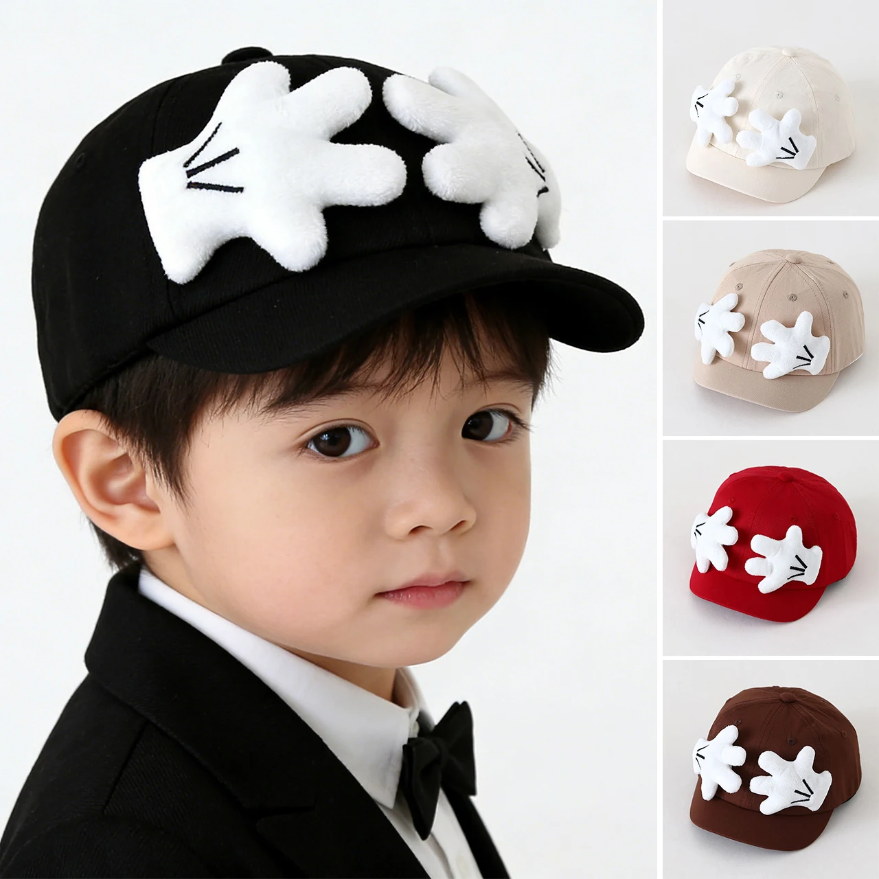 

Cute Palm Baby Baseball Cap 6-24Month Boys Girls Outdoor Sun-Protective Peaked Hat Cartoon Kids Duck Tongue Caps Children Visors