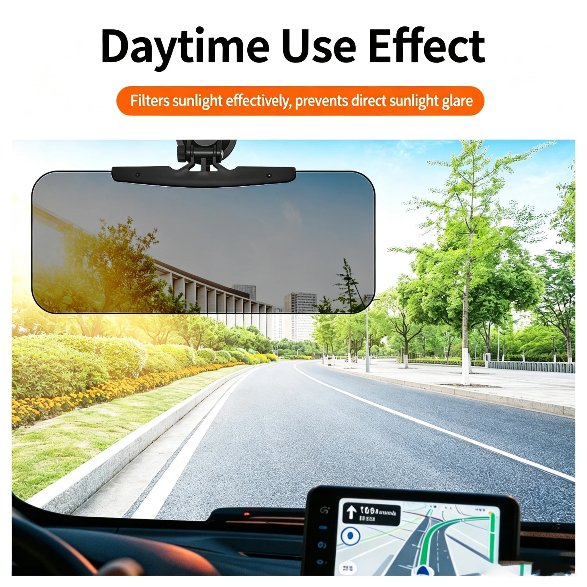 New Day Night Dual Use Polarized Car Anti Glare Visor, UV Protection Windshield Sun Shield Block High Beam Headlights Auto Parts